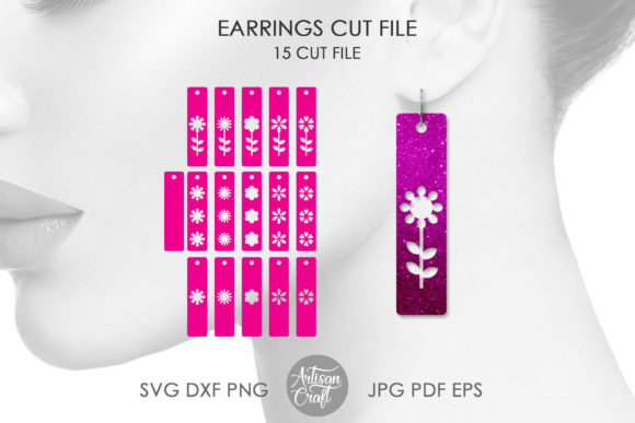 Bar Earrings, Floral Earrings, Cut Files: A Designer’s Review for Laser Cutting Projects