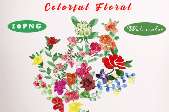 Colorful Watercolor Design for Graphics and Illustrations