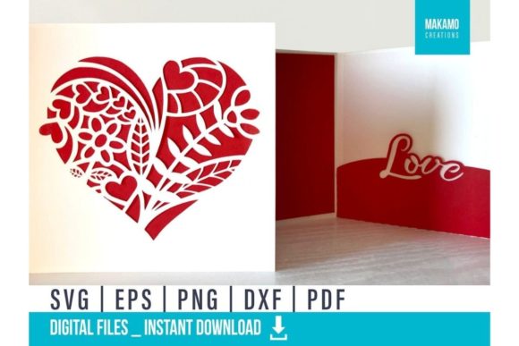 Floral Heart Card: 3D SVG Valentine S Day Design Review