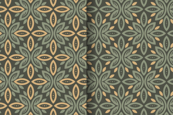 Floral Leaf Green Brown Pattern Graphics and Patterns Review