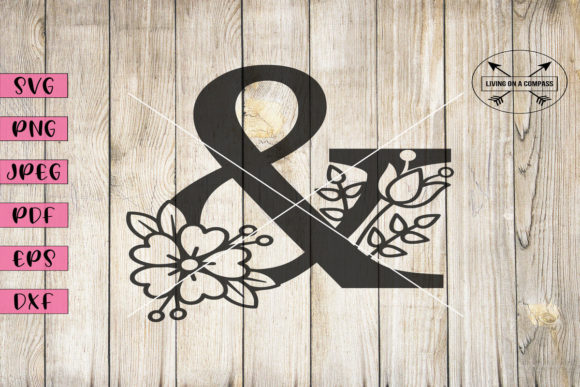 Floral Letter Graphics for Crafts and Design