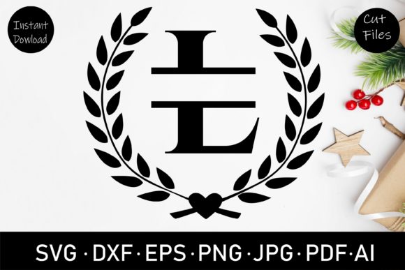 Floral Wreath Monogram Letter L: Graphics and Crafts Review