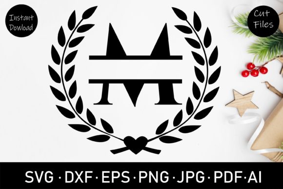 Floral Wreath Monogram Letter M Graphics and Crafts Review