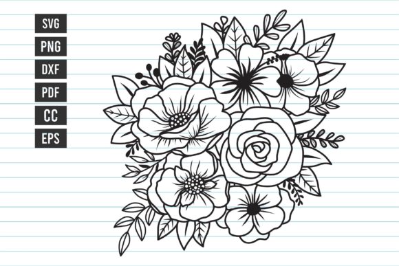 Flower Bouquet Svg, Flower Svg Graphics and Illustrations Review