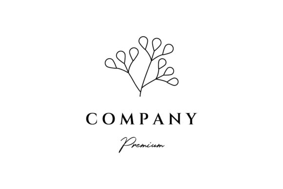 Flower Line Art Icon Logo Minimalist Graphics and Logos
