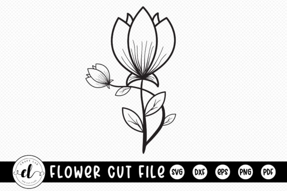Flower Tulip Graphics for Crafts and Branding