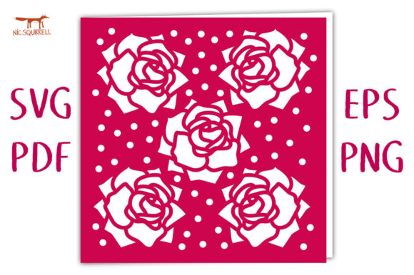 Fresh Roses Card SVG Cut File: Laser Cutting and Cards