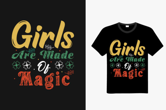 Girl Handwritten Typography T-shirt: Graphics for Print Templates