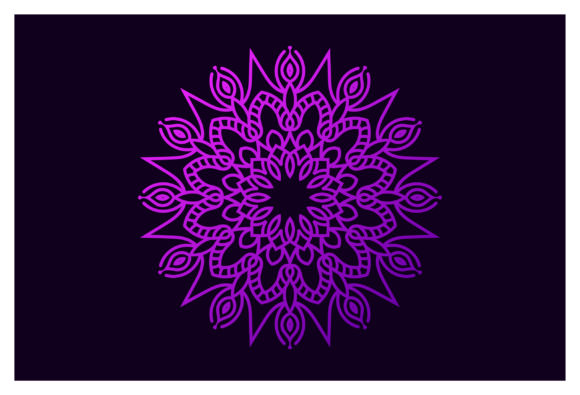 Gradient Colorful Isolated Mandala Graphics and Illustrations