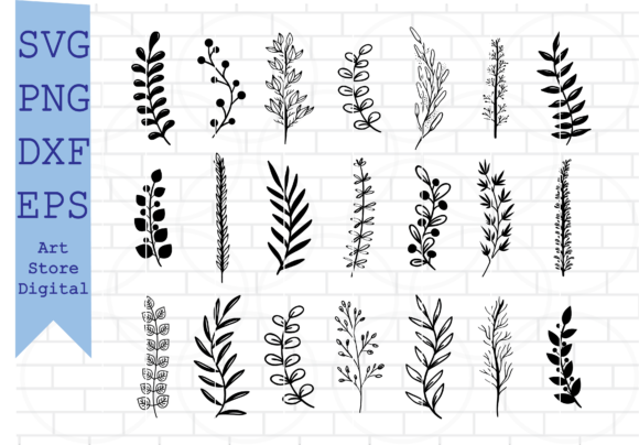 Leaf Svg, Leaves SVG, Hand Drawn Leaves Graphics