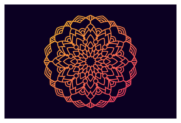 Mandala Oriental Style Isolated Vector Graphics and Illustrations