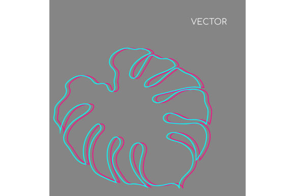 Monstera Leaf Flat Color Vector Review