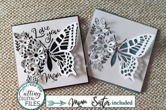 Pop Up Floral Butterfly Mothers Day Laser Cutting