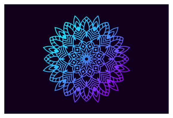 Round Gradient Mandala Colorful Vector Graphics and Illustrations Review