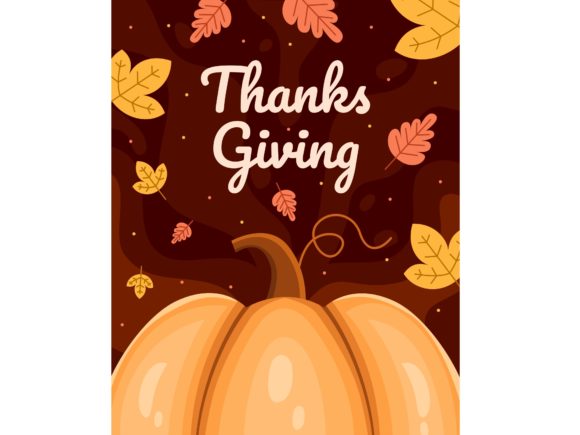 Thanksgiving Greeting Card Design for Graphics and Illustrations