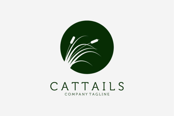 Vintage Cattails Reeds Creck River Logo Graphics and Logos Review